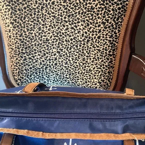 Top it Off Anchor blue and white tote bag, fair used condition - Picture 7 of 12